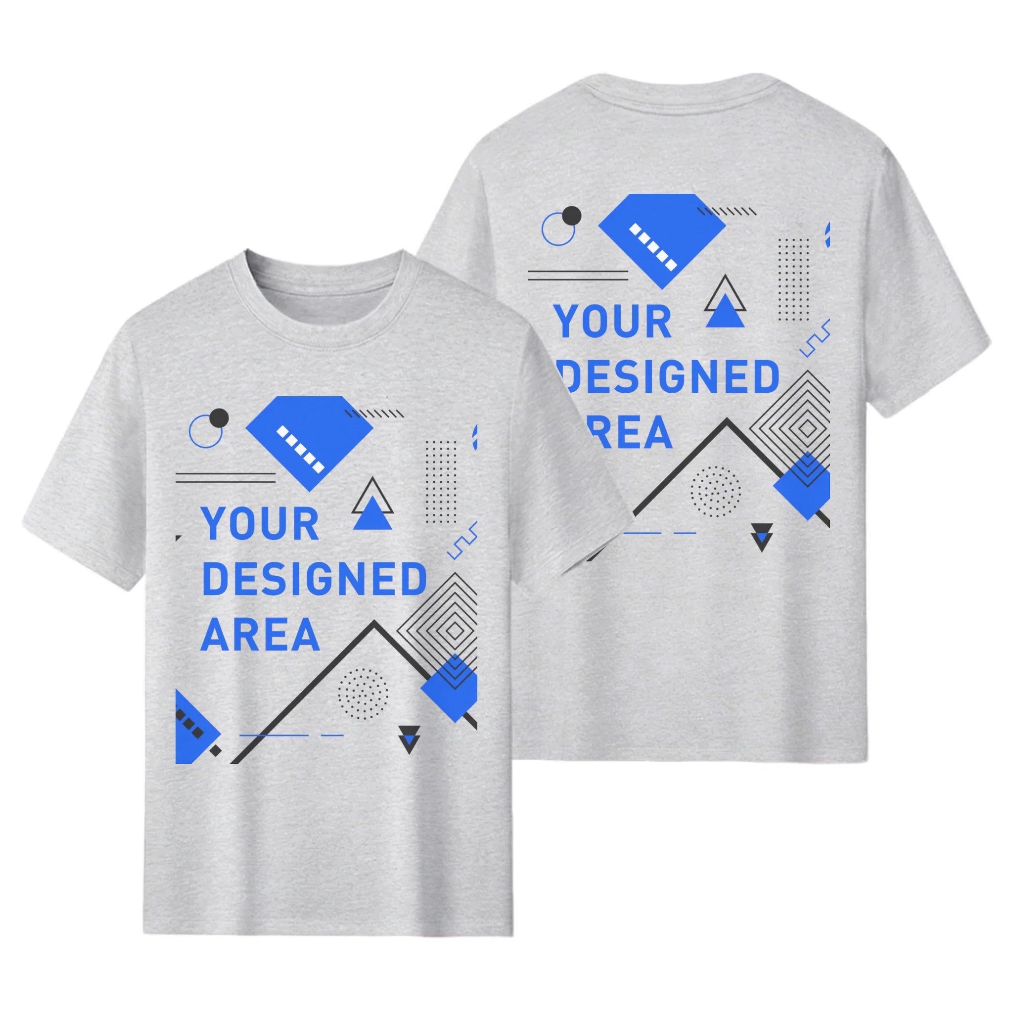 AI or Original: 180gsm Heavyweight Tee - Dual-Sided Print, Your Design or AI Creation