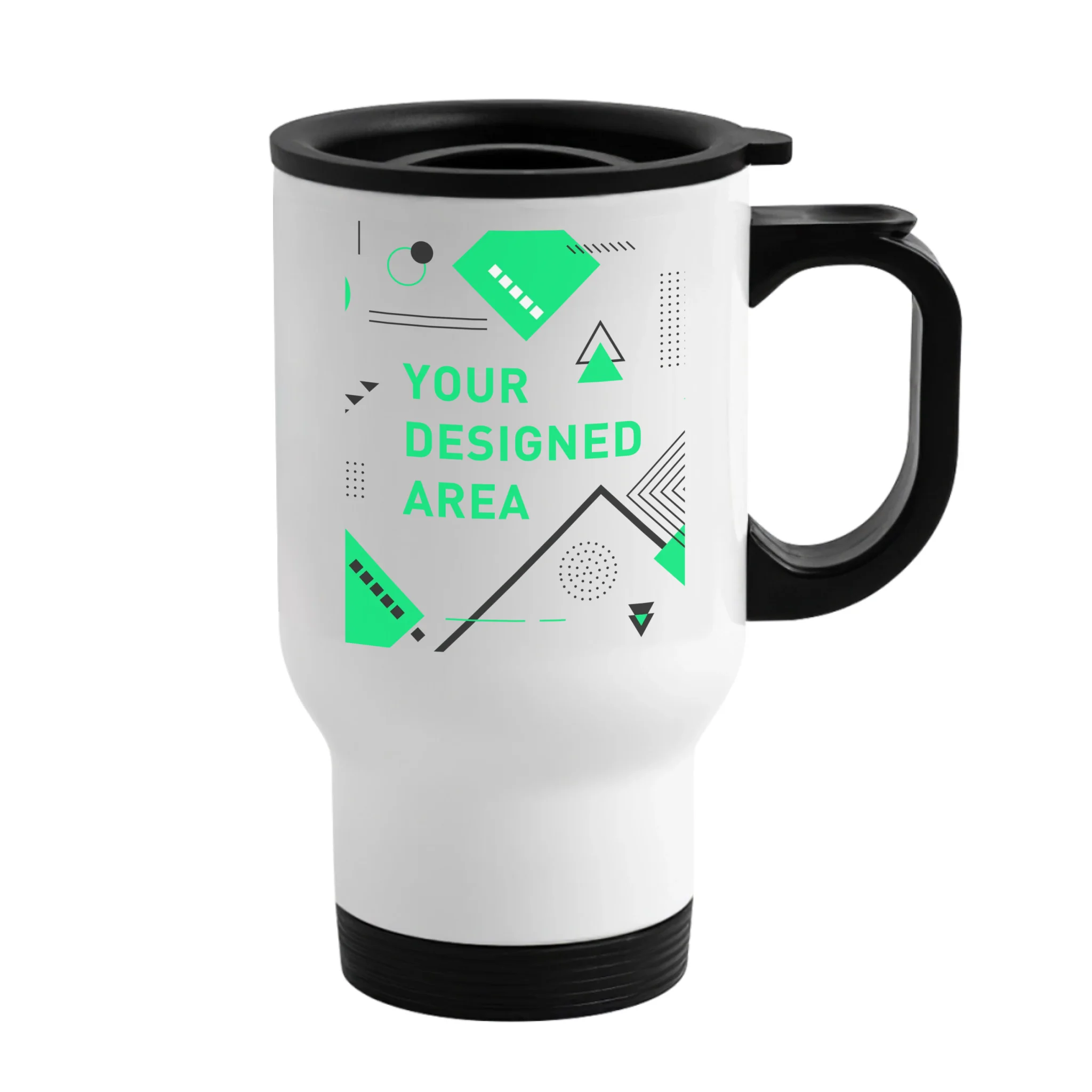 Custom 14oz Stainless Steel Travel Mug - Your Photo, Vividly Printed, Keeps Drinks Hot/Cold