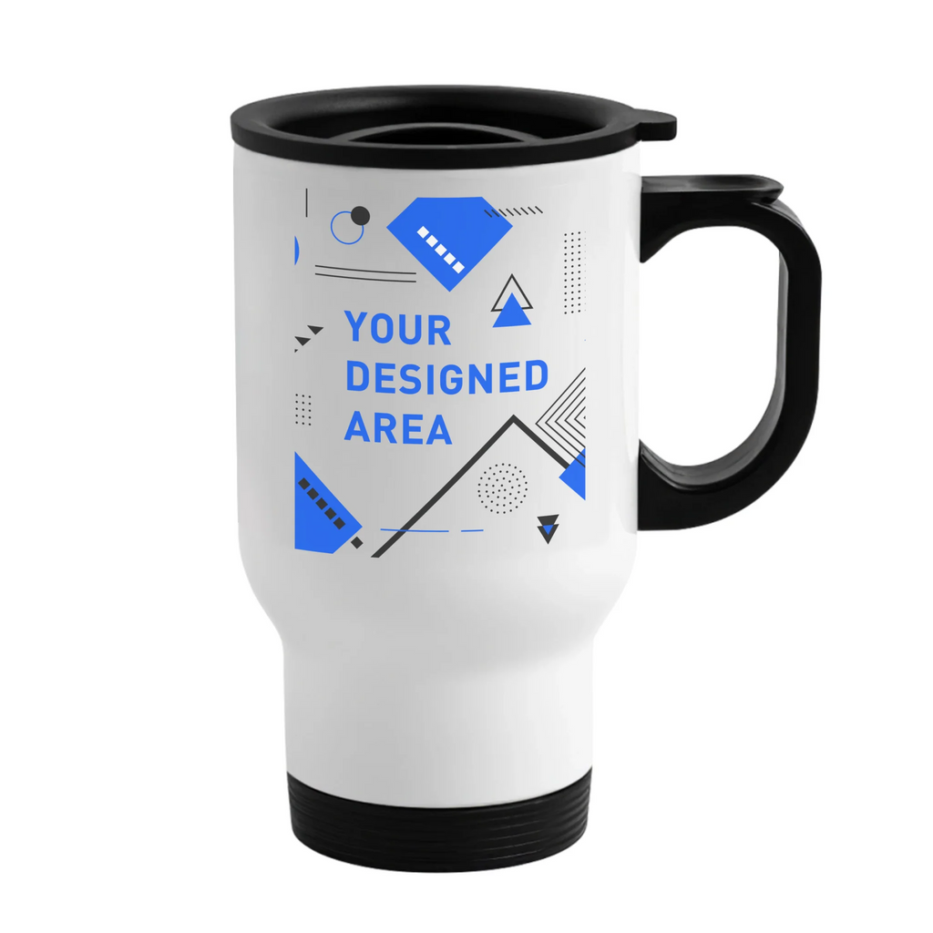 AI-Designed 14oz Stainless Steel Mug - Transform Your Photo into Art for Your Commute