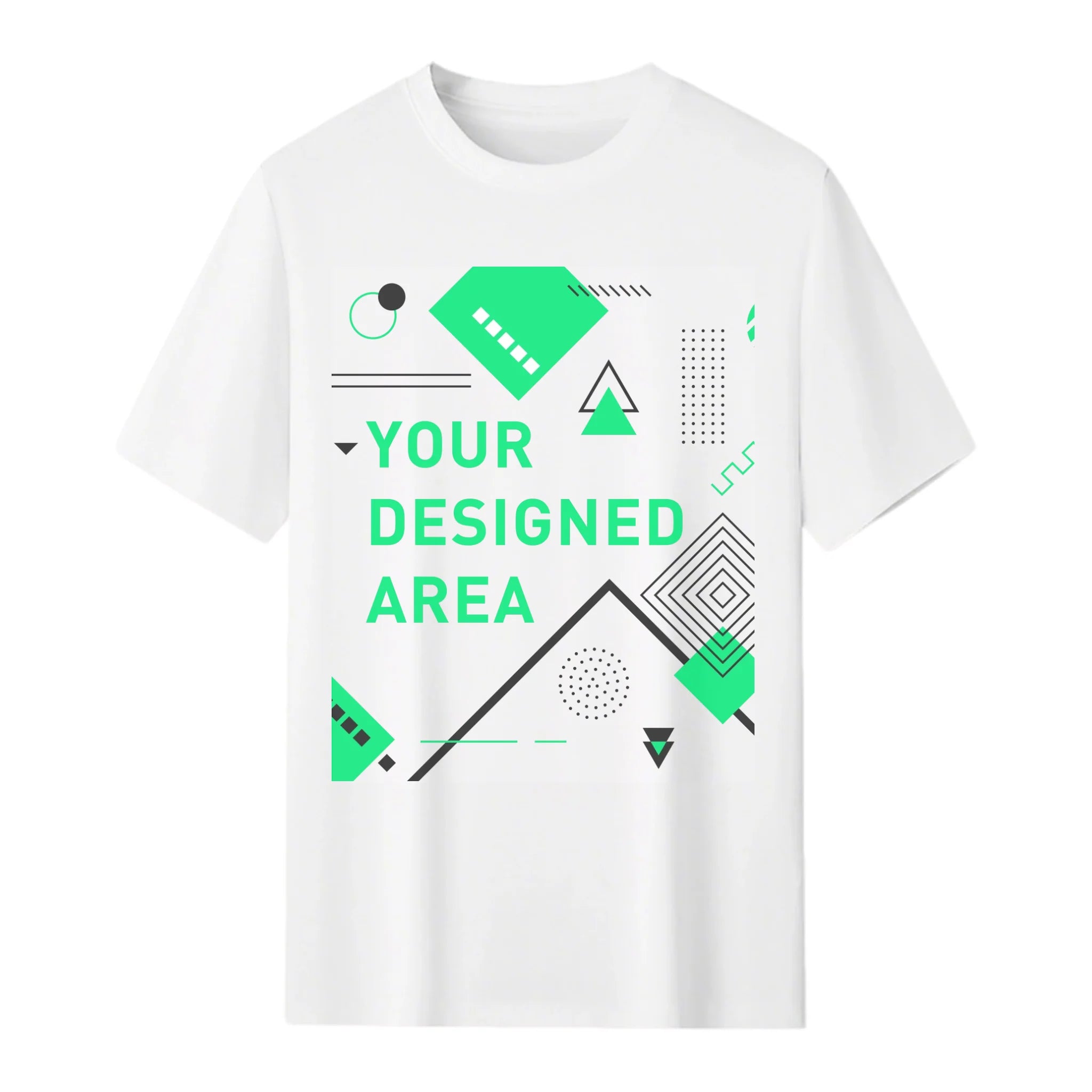 Custom Double-Sided Photo Tee - Your Picture on Front & Back, 180g Heavyweight Cotton