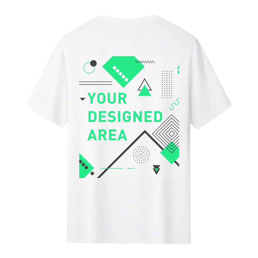 Custom Double-Sided Photo Tee - Your Picture on Front & Back, 180g Heavyweight Cotton