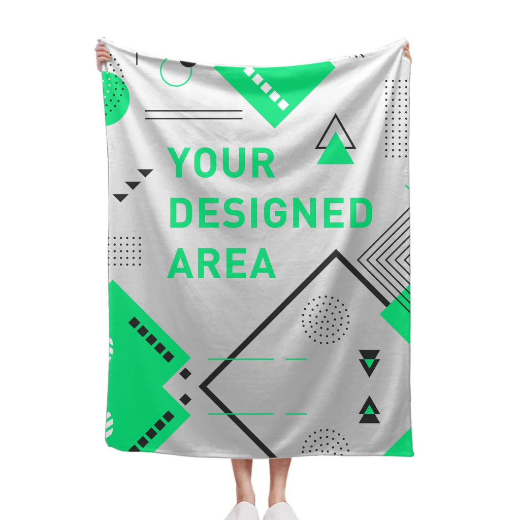 Custom Photo Fleece Blanket 30"x40" - Your Memory, Vividly Printed on Plush 300g Fabric