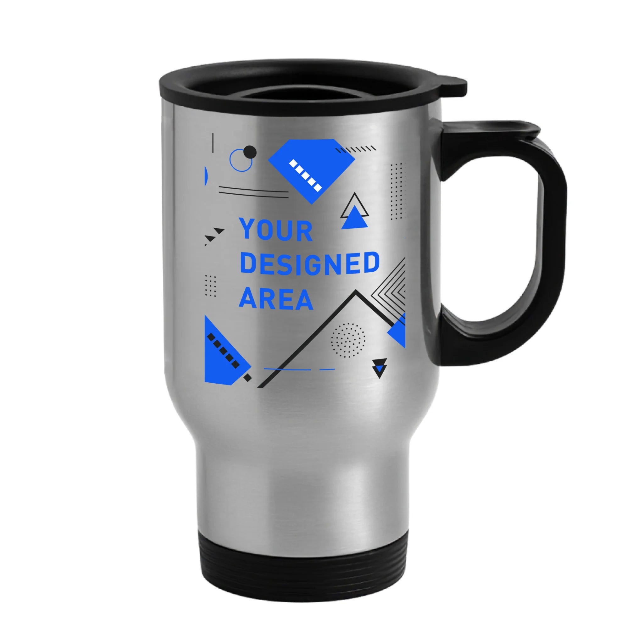 AI-Designed 14oz Stainless Steel Mug - Transform Your Photo into Art for Your Commute